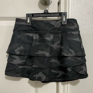 Athleta Black Camo Skirt